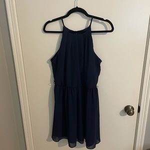navy blue kids dress